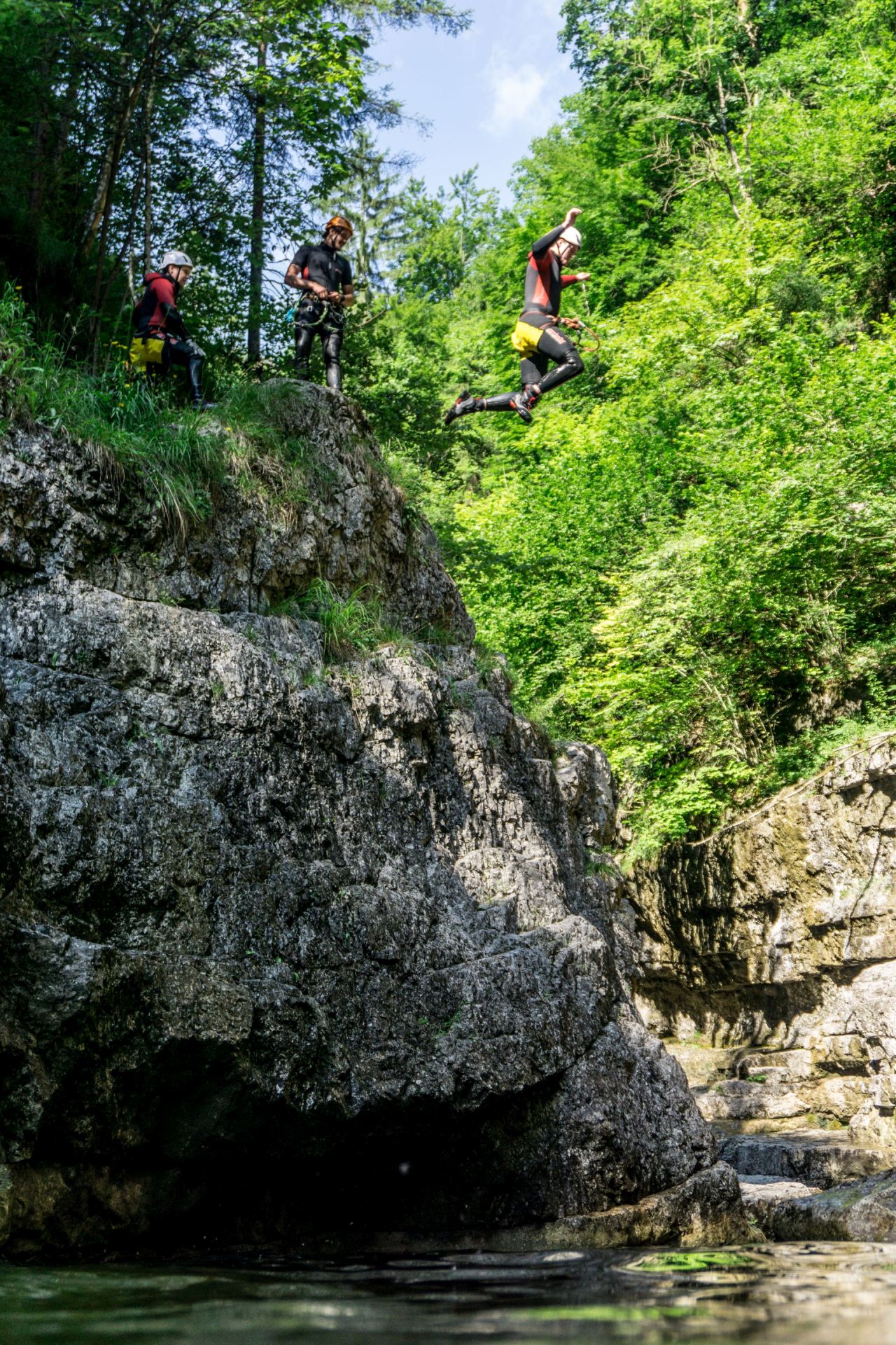 Outdoor Center Baumgarten_Canyoning Bayern Einsteigertour_Sprung 3